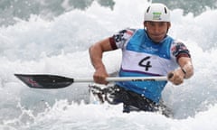 David Florence in the canoe slalom final