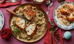 Bringing some showmanship to Christmas dinner … Meera Sodha’s whole roast cauliflower and nut pilaf.