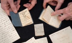 A selection of Charlotte Brontë's 'little books', which form part of Honresfield library collection