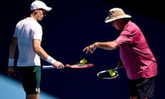 Ivan Lendl with Andy Murray during a training session for this year’s Australian Open
