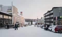 Snow covers the town of Rovaniemi