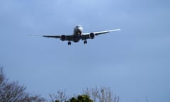 An Aeroflot plane makes its final approach to Heathrow