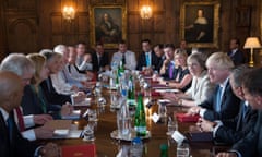 Theresa May and cabinet meets at Chequers