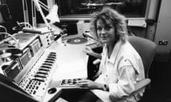 Annie Nightingale in the Radio 1 studio, 1983.