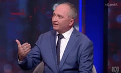 Australian National party MP Barnaby Joyce on Q+A