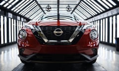 A Nissan Juke on the production line at its plant in Sunderland