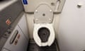 File photo of a plane toilet