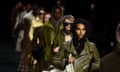 Models present creations for Burberry's autumn/winter 2024