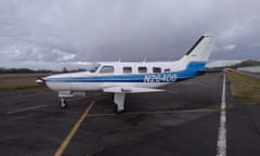 The Piper Malibu aircraft, N264DB, on the ground at Nantes Airport, France, prior to the flight which crashed into the Channel.