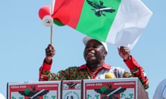 Evariste Ndayishimiye at an election rally in Burundi