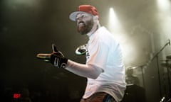 Kerrang! Tour 2014 - Glasgow<br>GLASGOW, UNITED KINGDOM - FEBRUARY 16: Fred Durst of Limp Bizkit performs on stage for Kerrang! Tour 2014 at O2 Academy on February 16, 2014 in Glasgow, United Kingdom. (Photo by Ross Gilmore/Redferns via Getty Images)