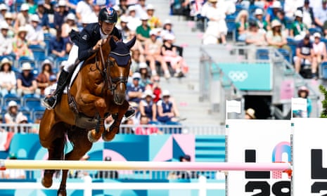 ‘He was incredible’: Burton wins Olympic eventing silver for Australia on borrowed horse – video