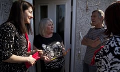 Liz Kendall, left, campaigning during the election.<br> 