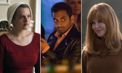 Elisabeth Moss in The Handmaid’s Tale, Aziz Ansari in Master of None and Nicole Kidman in Big Little Lies. Expect Big Little Lies to win, ahem, big.