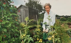 Margaret Bailey at work on her allotment in Alexandra Palace, north London