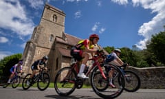 8th The Women's Tour 2022 - Stage 3<br>GLOUCESTER, ENGLAND - JUNE 08: Sammie Stuart of United Kingdom and Team Cams - Basso passes the Holy Jesus Church in Lydbrook during the 8th The Women's Tour 2022, Stage 3 a 107,9km stage from Tewkesbury to Gloucester on June 08, 2022 in Gloucester, England. (Photo by Justin Setterfield/Getty Images)