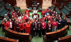 Women standing in the lower house of Victorian parliament