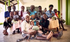 Uganda. Mbale District. July 7, 2017. Community Outreach organized by Reproductive Health Uganda (RHU) in order for rural residents to receive family planning councelling and treatments.