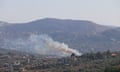  Smoke rises from Israeli shelling targeting Kafr Kila, Lebanon.