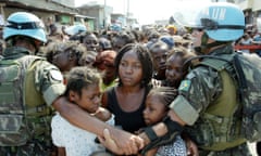 Brazilian UN peacekeepers in Haiti.