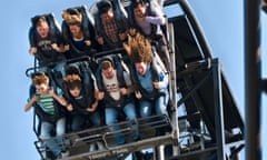 The Saw roller coaster ride at Thorpe Park