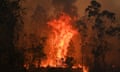 A fire rages in Bobin, 350km north of Sydney on 9 November 2019