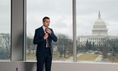 Mehdi Hasan, a British-American political journalist, broadcaster, and the host of The Mehdi Hasan Show, stands for a portrait at the MSNBC News office in Washington, DC, on Tuesday, January 31, 2023. Hasan will soon publish his new book, Win Every Argument.