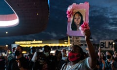 A sign with a portrait of Breonna Taylor is seen in Brooklyn, New York, on 25 September 2020. 