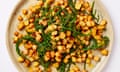 Meera Sodha’s samphire, potato and chickpea chaat.