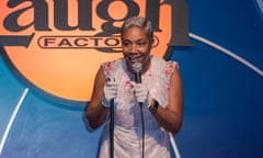 Tiffany Haddish on stage at the Laugh Factory.