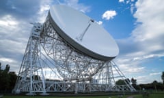 Programme Name: Timeshift - How Britain Won the Space Race: The Story of Bernard Lovell and Jodrell Bank - TX: 16/11/2015 - Episode: Timeshift - How Britain Won the Space Race: The Story of Bernard Lovell and Jodrell Bank (No. n/a) - Picture Shows: Photograph of The Lovell Telescope - (C) BBC - Photographer: Will Dohrn