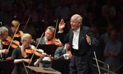 Vigour … Herbert Blomstedt conducting the Leipzig Gewandhaus at the 2016 Proms.