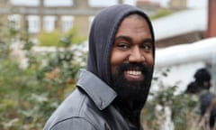 Kanye West leaves the Burberry S/S 2022 catwalk show during London Fashion Week  on 26 September 2022 in London, England.