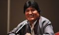 Evo Morales<br>Former Bolivian President Evo Morales, who was granted asylum in Mexico, speaks during a press conference in Mexico City, Wednesday, Nov. 20, 2019. (AP Photo/Rebecca Blackwell)