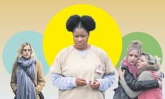 Paula (Denise Gough) in Paula, Black Cindy (Adrienne C Moore) in Orange Is the New Black and Missy Booth (Poppy Lee Friar) and Simone Booth (Samantha Power) in Ackley Bridge