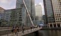 City workers in the Canary Wharf business district.