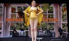 Sophie Ellis-Bextor performing on the Pyramid stage at Glastonbury, 25 June 2023.