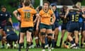 Australia players look on after being defeated by the USA in the 2024 Pacific Four Series match between Australia and USA at AAMI Park in Melbourne, Friday, May 17, 2024. (AAP Image/James Ross) NO ARCHIVING, EDITORIAL USE ONLY