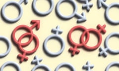 Male/female symbols interlocking