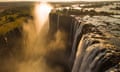 Victoria falls Zimbabwe<br>Rainbows and majestic victoria falls in Zimbabwe