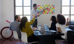 Businessman leading a presentation in office