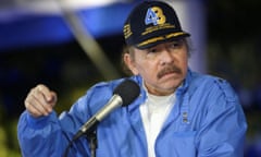 Daniel Ortega delivering a speech in September last year