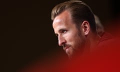 Harry Kane speaks to the media