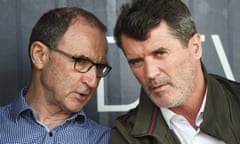 Roy Keane, right, with Martin O’Neill during their time together with Republic of Ireland.