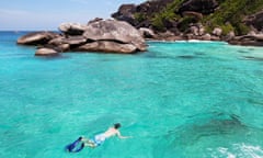 Lonely, planned it ... snorkeling in Andaman sea, Thailand.