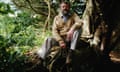 Writer John Fowles poses at his home in Lyme Regis, in Dorset, England on August 10, 1985.