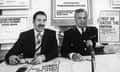 DCS Jim Hobson, left, and the West Yorkshire chief constable Ronald Gregory in 1979.