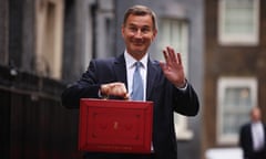 Chancellor Jeremy Hunt before presenting the spring budget on 15 March 2023.
