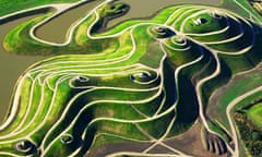 Fertile pastures ... An aerial view of Northumberlandia, near Cramlington.