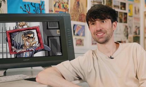 14 years of drawing Tory sleaze and blunder: the life of a political cartoonist – video